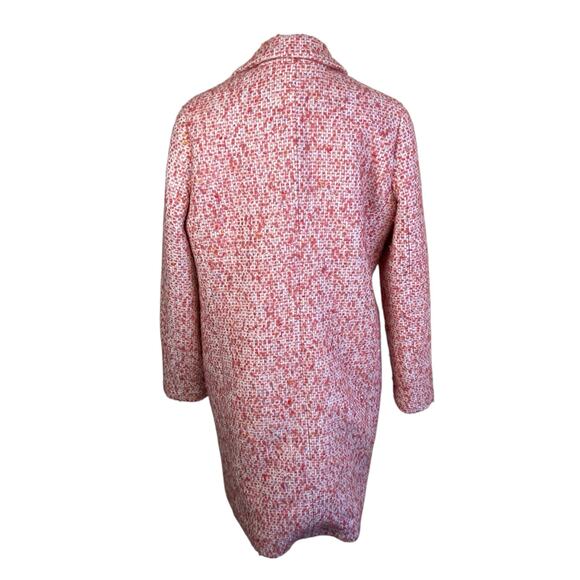 J.Crew Sz 6 Nalya Daphne Topcoat Italian Wool-blend Fabric Guava Pink Tweed - Picture 10 of 16